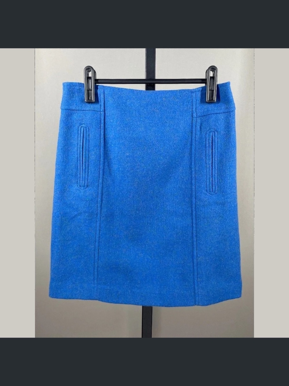 NEW Talbots Skirt Womens 2 petite blue wool straight preppy colorful classic